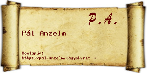 Pál Anzelm névjegykártya
