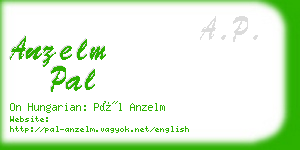 anzelm pal business card